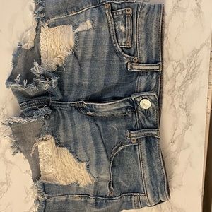American Eagle Next Level Stretch Distressed Shortie Shorts Size 4